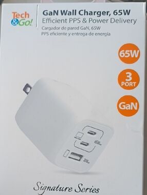 65W GaN Wall Charger - White, 3-Port (Signature Series)